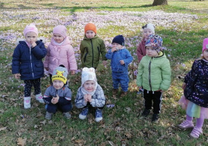 Dzieci z grupy Niedźwiadek podczas spaceru.